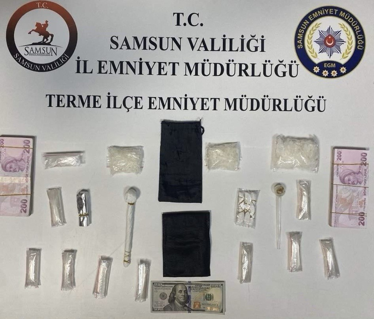 Samsun Terme’de 228,79 gram uyuşturucu madde yakalandı, 2 şahıs gözaltına alındı